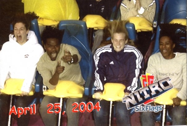 There I am, in purple, during my college days. Now I'm ashamed of all the reckless, sexually irresponsible outings like this one. 